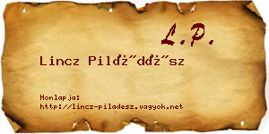 Lincz Piládész névjegykártya
